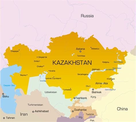 Kazakistan haritası türkçe